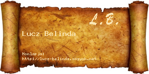 Lucz Belinda névjegykártya